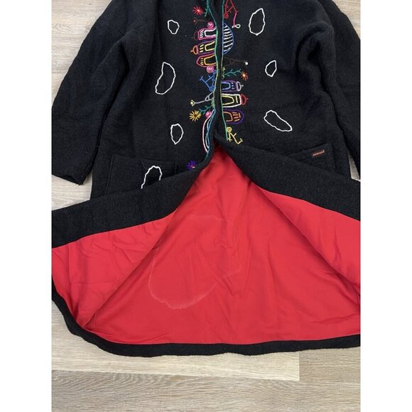 Mumami Coat 2X Boho Embroidered Artistic Amsterdam Windmill Wearable Art To Wear - Picture 14 of 16